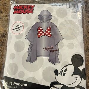 Disney Mickey Mouse Adult Vinyl Shear Rain Poncho Jerry Leigh NEW‎ In Package
